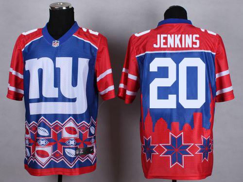Nike Giants #20 Janoris Jenkins Blue Men's Stitched NFL Elite Noble Fashion Jersey - Click Image to Close